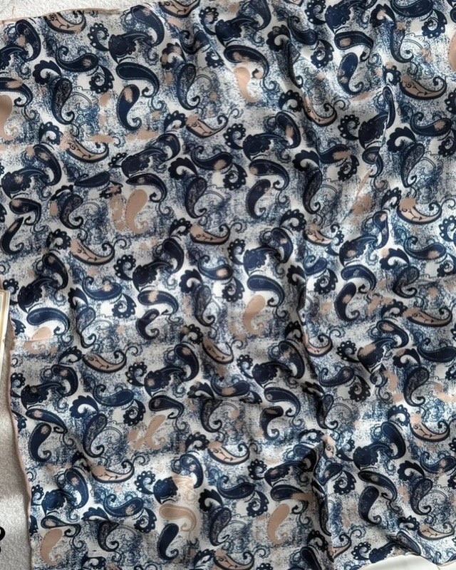 مینی اسکارف میکس سورمه ای کد ۷۱۱