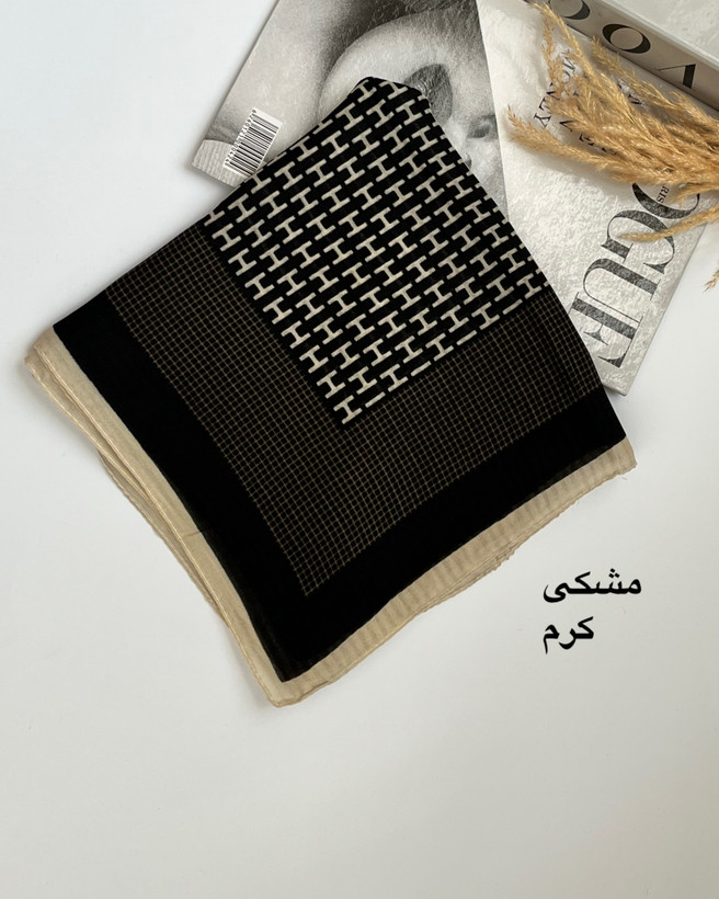 روسری سوپر نخ ترک قواره ۹۰ کد ۱۲۸۰