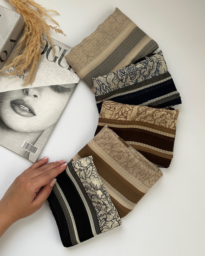 روسری سوپر نخ ترک وارداتی کد ۱۲۹۰