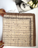 روسری سوپرنخ پاپیونی شاین دار قواره ۹۰ کد ۱۳۸۰