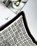 مینی اسکارف نخی میکس سفید مشکی کد ۱۴۶۰