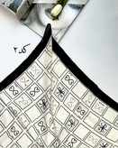 مینی اسکارف نخی میکس سفید مشکی کد ۱۴۶۰
