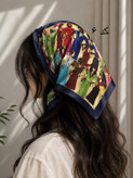 مینی اسکارف نخی میکس طرحدار کد ۲۲۰
