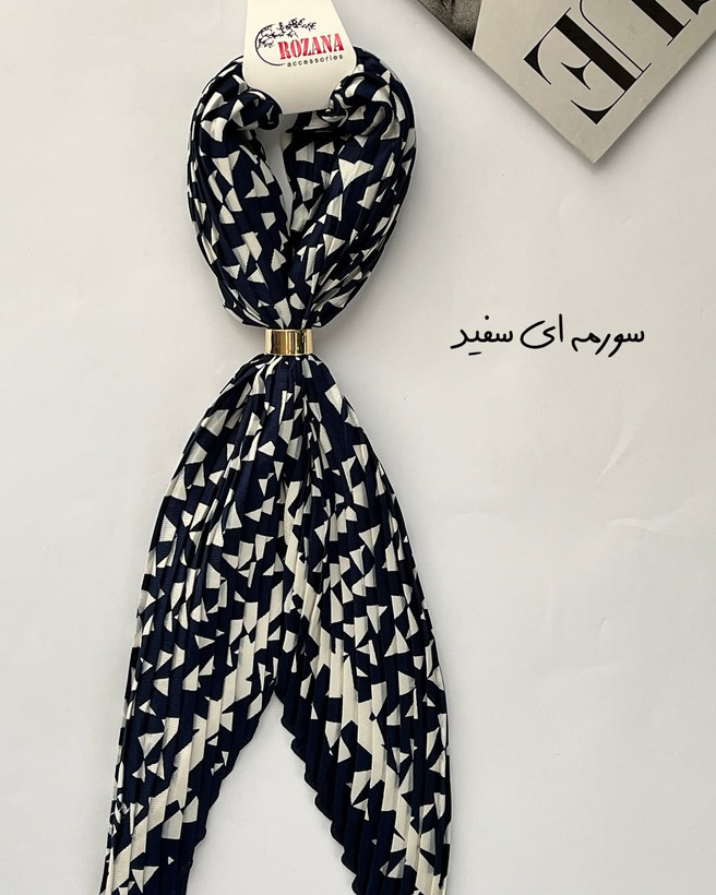 دستمال گردن چندکاره میکس سورمه ای کد ۱۵۲۰