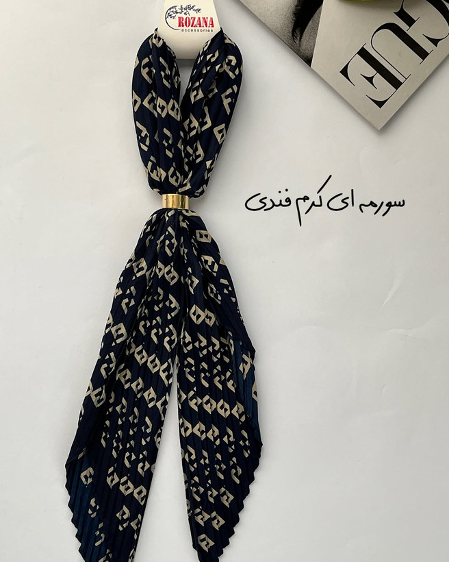 دستمال گردن چندکاره میکس سورمه ای کد ۱۵۲۰
