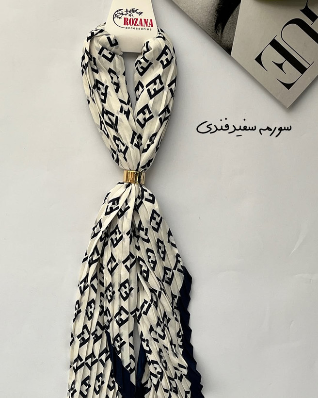 دستمال گردن چندکاره میکس سورمه ای کد ۱۵۲۰