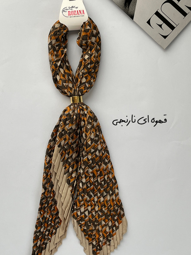 دستمال گردن چندکاره میکس قهوه ای کد ۱۵۳۰